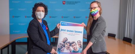 Sozialministerin Carola Reimann ruft zur Teilnahme an der landesweiten Testkampagne auf.
